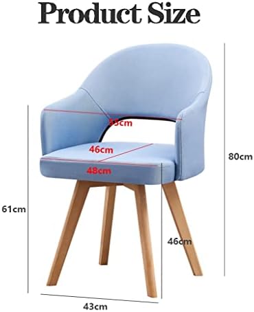 Fotel obrotowy w stylu Mid Century Modern z wyściełanym siedziskiem i nogami z litego drewna bukowego, bez kółek, do użytku w biurze, jadalni lub salonie (jeden rozmiar, kremowy)