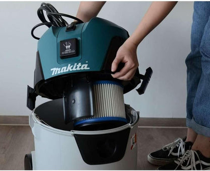 Makita VC2512L Odkurzacz Warsztatowy Sucho/Mokro, 2600 W, 230 V, Wielokolorowy, 25 L