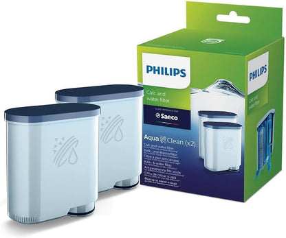 Philips 5400 Series W pełni automatyczny Ekspres do Kawy, EP5447/90 & Philips AquaClean Antywapienny filtr wody, do Ekspresów do kawy z funkcją AquaClean, CA6903/22