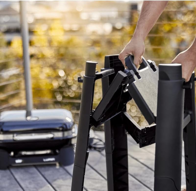 Weber Lumin grill elektryczny z uchwytem/uszczelnieniem, wędzenie, gotowanie na parze, gotowanie i utrzymywanie ciepła, do 315°C, emaliowane ruszty żelazne, powierzchnia gotowania: 33 x 49 cm, czarny