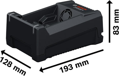 Bosch PRO 18V System Zestaw Combo: GSR 18V-65, GDX 18V-285, GBH 18V-26, GWS 18V-11, 2 akumulatory GBA 18V 5.0Ah, 1 akumulator EXBA 18V 5.5Ah, ładowarka GAL 12V/18V-80, 4 walizki L-BOXX 136