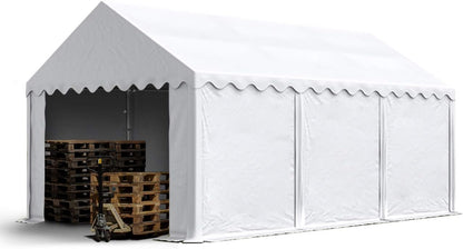 TOOLPORT Namiot magazynowy 3x6 m hala z plandeką PCV 750 N ciemnozielony z ramą podłogową