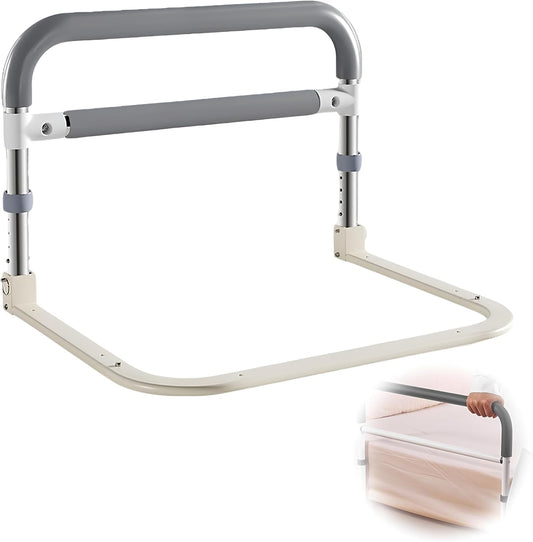 Bariera łóżkowa dla seniorów – składana rampa 63 cm z regulowaną wysokością – bezpieczeństwo dla łóżka dla dorosłych, opieki domowej, seniorów, ograniczonej mobilności, regeneracji