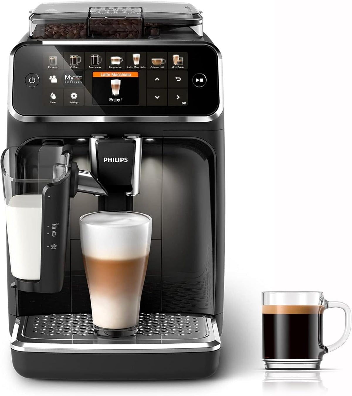 Philips Automatyczny Ekspres do Kawy 5400, LatteGo, 12 Napojów, Czarny