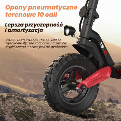 Skuter elektryczny z dopuszczeniem do ruchu drogowego, zasięg 80-100 km, 48 V, 15 Ah, opony pneumatyczne 10 cali, ABE skuter elektryczny z podwójną amortyzacją uderzeń, składana hulajnoga elektryczna