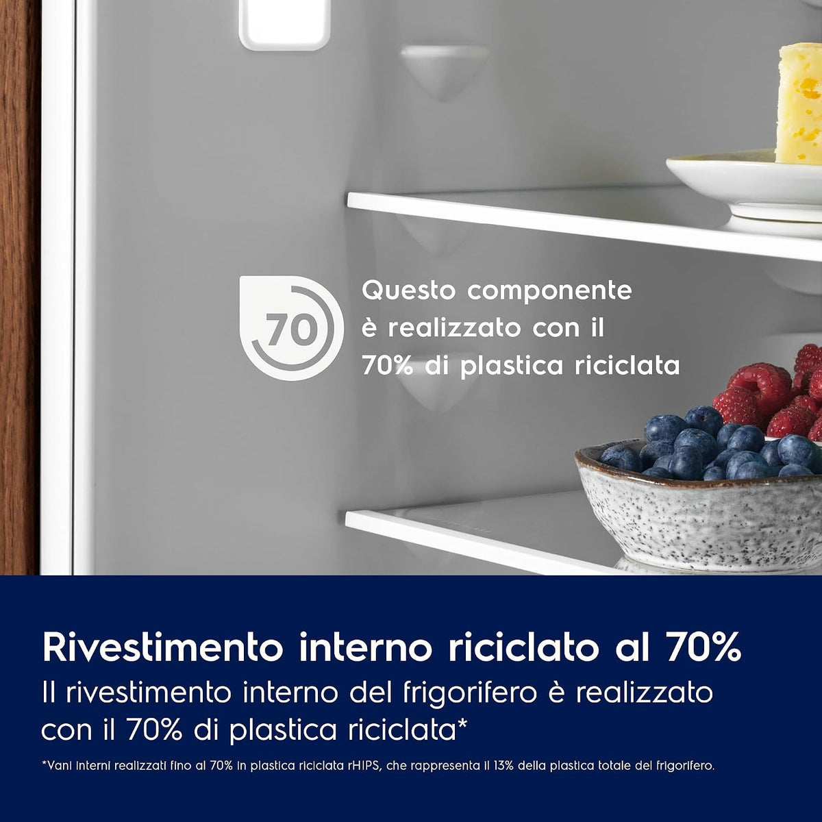 Electrolux EUN7NE18S zamrażarka pionowa do zabudowy, seria 700 No Frost, 212 l (700 cm³), wysokość 177,2 cm, klasa energetyczna E, funkcja FastFreeze i alarm drzwi