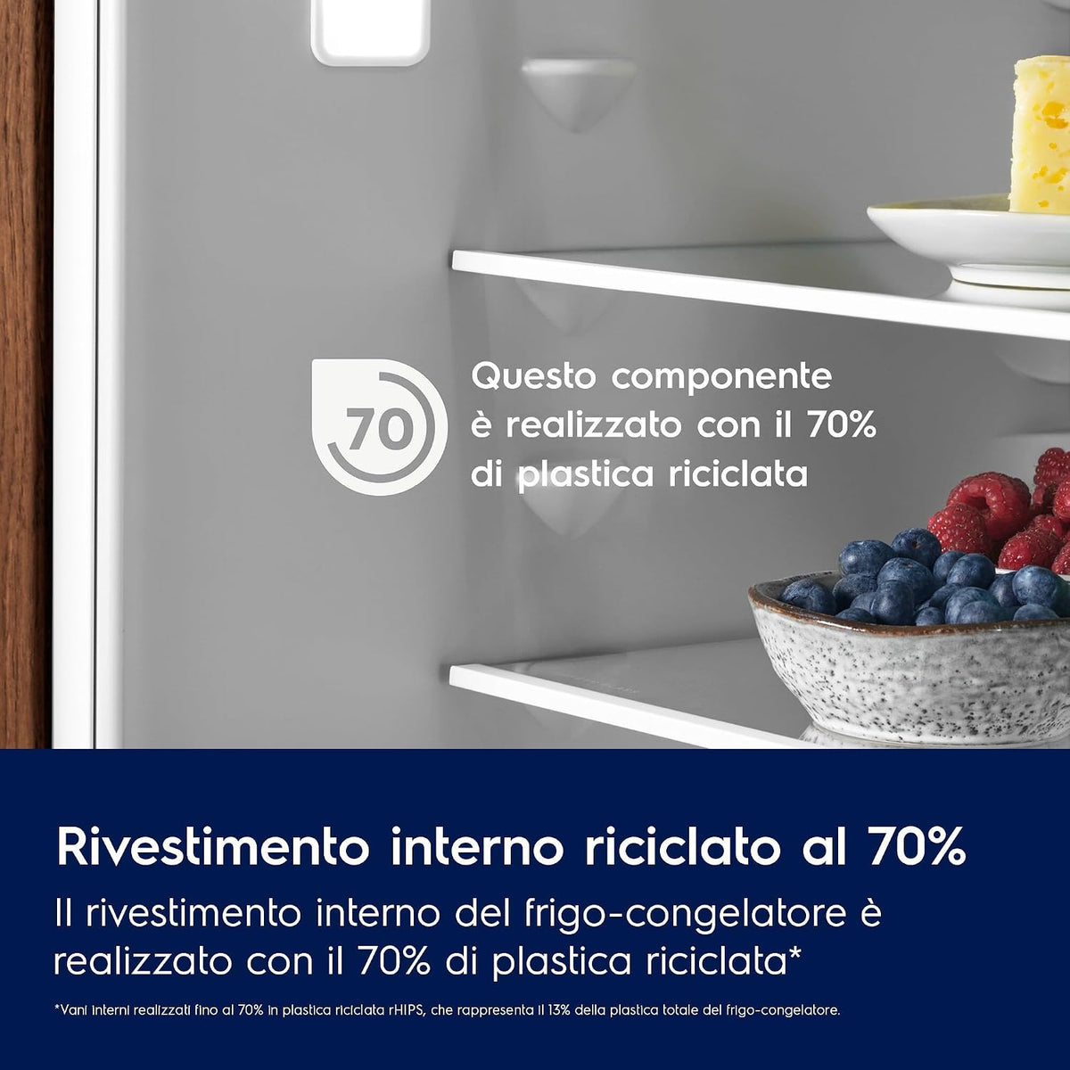 Electrolux EUN7NE18S zamrażarka pionowa do zabudowy, seria 700 No Frost, 212 l (700 cm³), wysokość 177,2 cm, klasa energetyczna E, funkcja FastFreeze i alarm drzwi