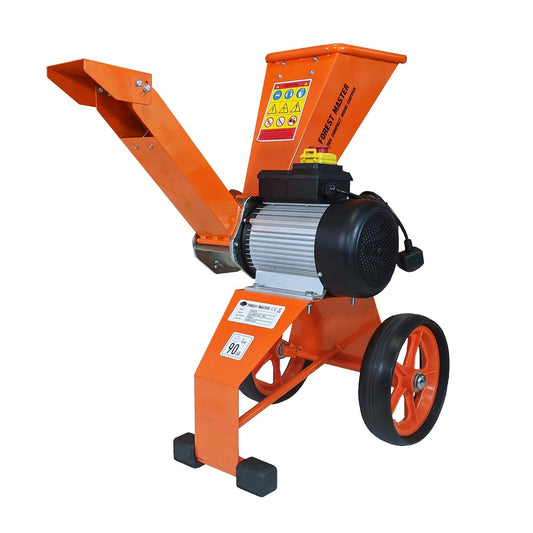 Forest Master FM4DDE Kompaktowy elektryczny rębak do drewna, Rozdrabniacz 2800 W, 4 szt, gałęzi, liście, drewno, rozdrabniacz ogrodowy, rozdrabniacz elektryczny