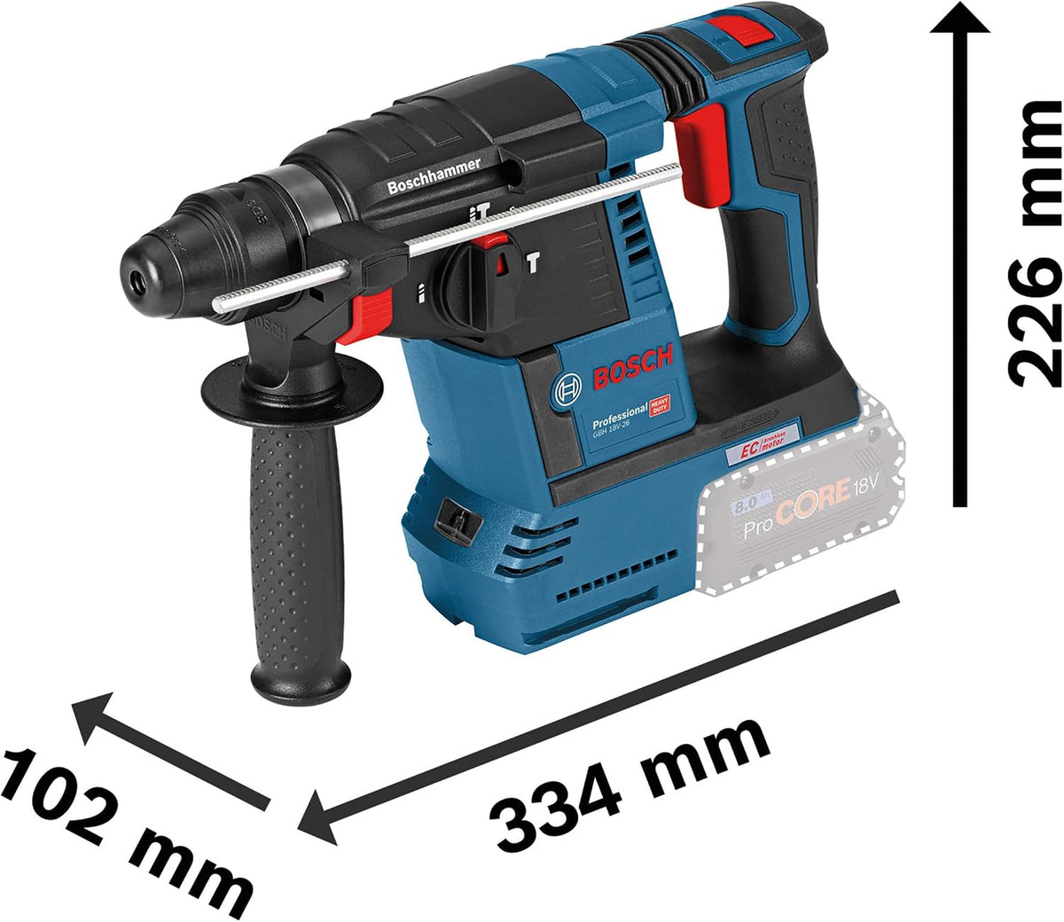 Bosch PRO 18V System Zestaw Combo: GSR 18V-65, GDX 18V-285, GBH 18V-26, GWS 18V-11, 2 akumulatory GBA 18V 5.0Ah, 1 akumulator EXBA 18V 5.5Ah, ładowarka GAL 12V/18V-80, 4 walizki L-BOXX 136