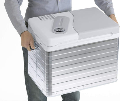 Mobicool Q40 AC/DC – przenośna lodówka termoelektryczna, aluminiowa, 39 litrów, 12 V i 230 V, do samochodów osobowych, ciężarowych i gniazdka, aluminiowa obudowa