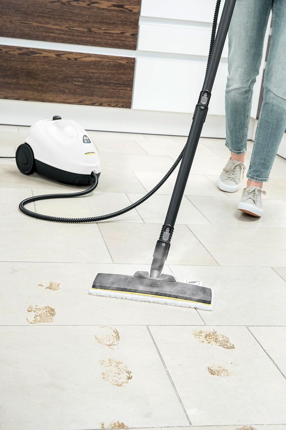 Kärcher Parownica SC 2 Easyfix, Ciśnienie Pary: 3,2 Bar, Czas Nagrzewania: 6,5 Min., Moc: 1500 W, Moc Powierzchniowa: 75 M, Zbiornik: 1 L