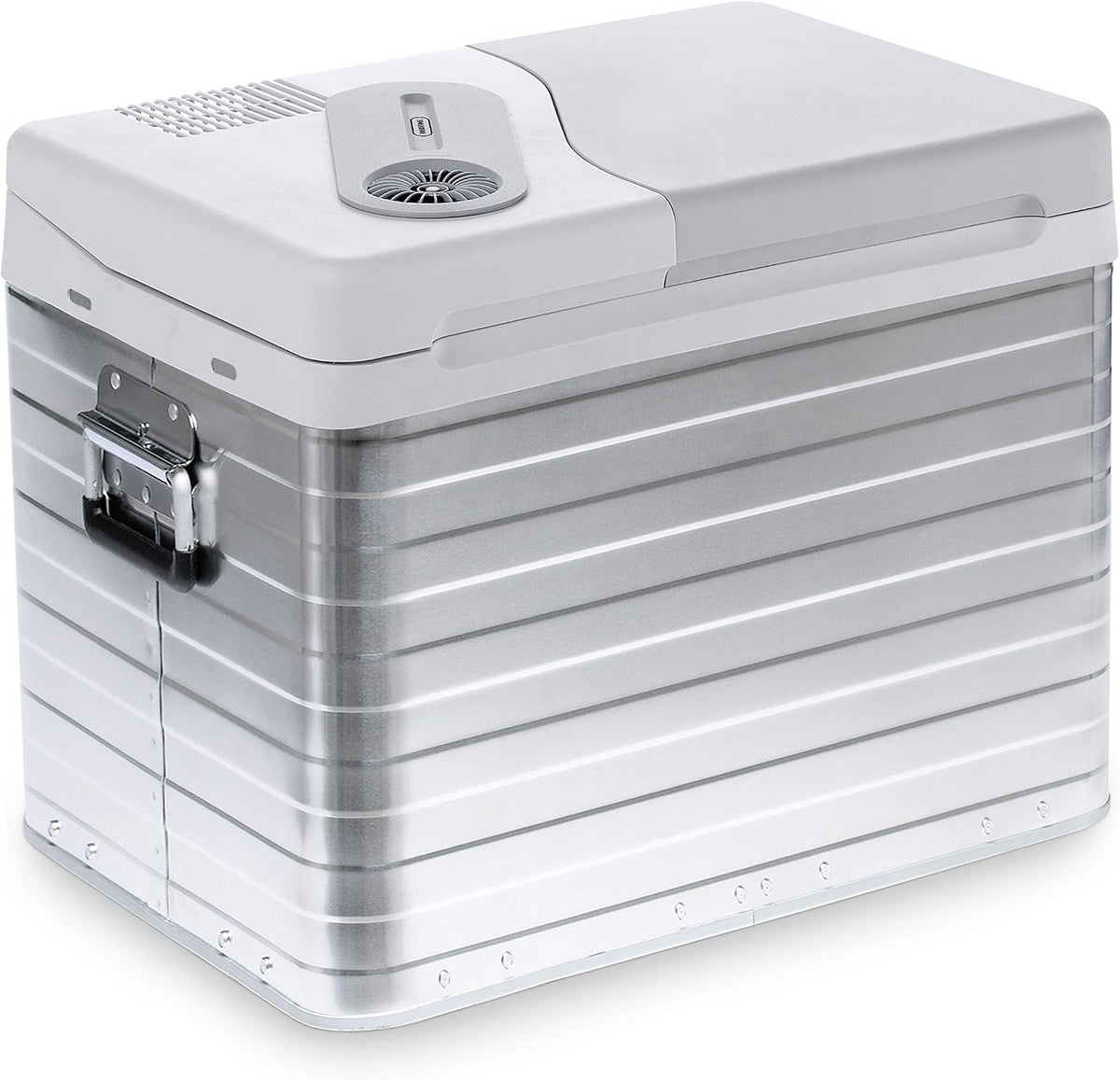 Mobicool Q40 AC/DC – przenośna lodówka termoelektryczna, aluminiowa, 39 litrów, 12 V i 230 V, do samochodów osobowych, ciężarowych i gniazdka, aluminiowa obudowa