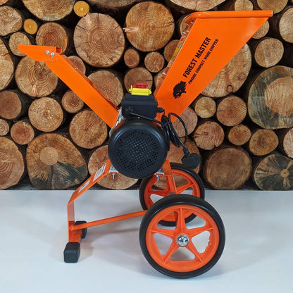 Forest Master FM4DDE Kompaktowy elektryczny rębak do drewna, Rozdrabniacz 2800 W, 4 szt, gałęzi, liście, drewno, rozdrabniacz ogrodowy, rozdrabniacz elektryczny